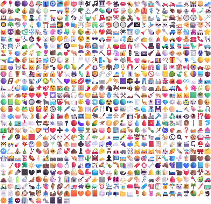 Dataset de entrenamiento con 850 emojis de Microsoft