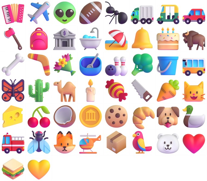 Dataset de entrenamiento con 50 emojis de Microsoft