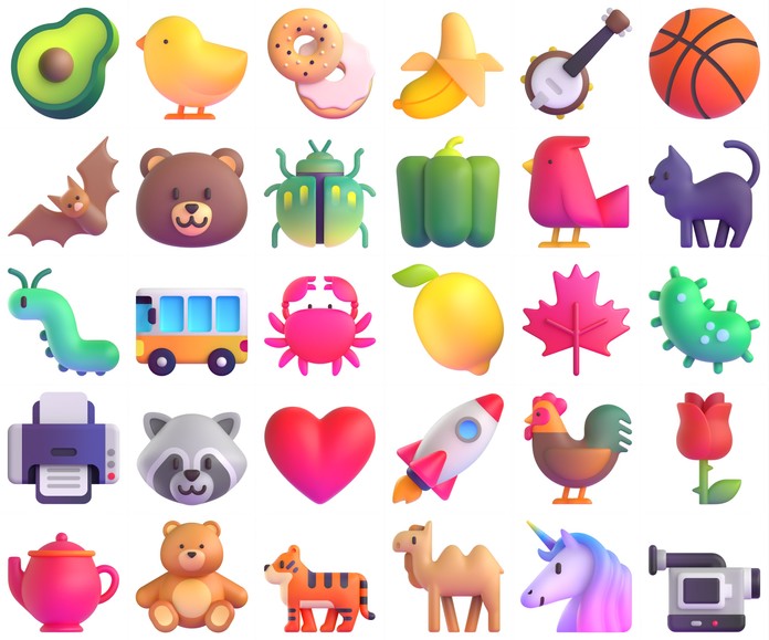 Dataset de entrenamiento con 30 emojis de Microsoft